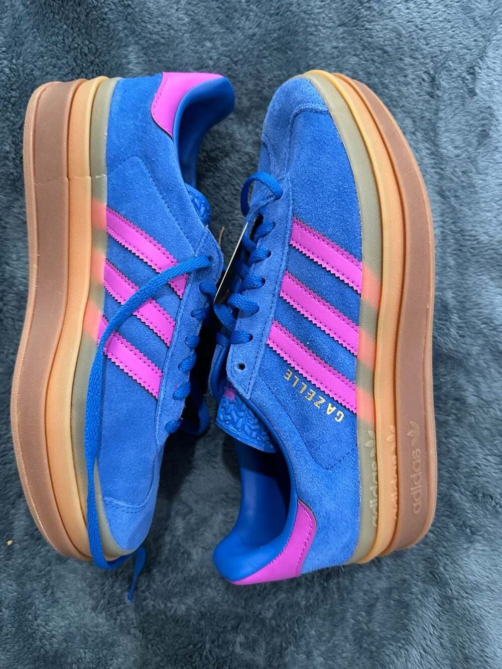 adidas Gazelle Bold W Bold Blue Lucid Pink IG4367 Women's Size 7.5 - Picture 3 of 6